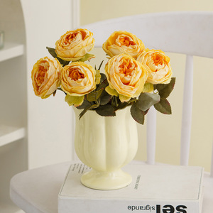 Geriffelte Keramik-Pflanzgefäße Runder Blumentopf für Außenbereich Veranda Griechischer Pflanzentopf Friedhofsvase Blumenhalter Blumenbehälter - Product Image 3