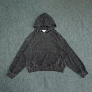 Sweat à capuche 100% coton, motif camouflage arbre, 500 g/m², épais, surdimensionné, lavage à l'acide, fermeture éclair, pour homme - Product Image 2