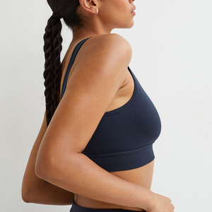 Ensemble de soutien-gorge de sport kaki grande taille en gros, ensemble de leggings sans couture à taille haute, pantalon de yoga, ensemble de fitness - Product Image 6