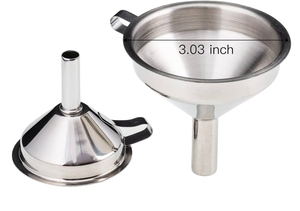 Entonnoir miniature suspendable en acier inoxydable pour liquides et poudres, avec entonnoir de cuisine Lequire - Product Image 4