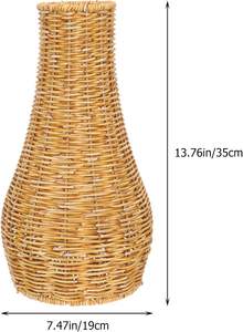 Vase en rotin naturel fabriqué à la main Design Vintage moderne pour la décoration de la maison Vase de table en gros fabriqué au Vietnam - Product Image 2