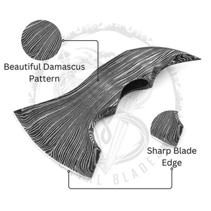 Damascus Steel Hand Forged <b>Axe</b> Head Top Quality Outdoor Hand Forged Damascus Steel <b>Axe</b> Head for Hunting - Product Image 2