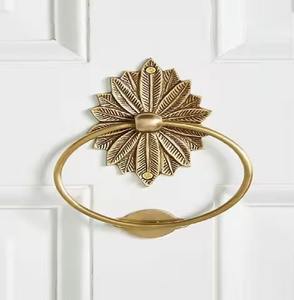 Aldaba de puerta de metal para el hogar, Hotel, Villa, decoración de puerta delantera, estilo antiguo, anillo resistente, aldaba de puerta, herrajes de puerta Vintage - Product Image 3