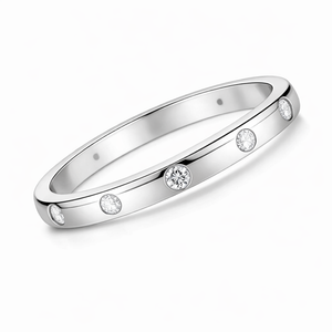 Anillo de banda completa romántico para mujer al por mayor, chapado en rodio, plata de ley 925, para bodas, compromisos, fiestas, regalos, clásico - Product Image 5