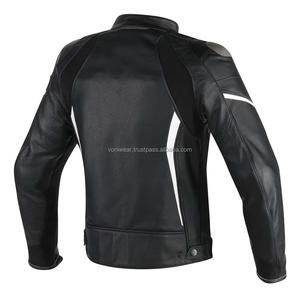 Veste de moto en cuir de haute qualité pour hommes Vêtements de sport entièrement personnalisés avec option de taille supérieure Imperméable et ignifuge - Product Image 6