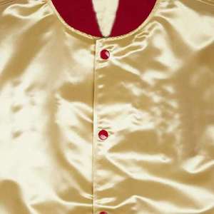 แจ็คเก็ตเบสบอลสไตล์วาร์ซิตี้ผ้าซาติน ปักโลโก้ แจ็คเก็ตบอมเบอร์วาร์ซิตี้สำหรับผู้หญิง แขนยาว - Product Image 6