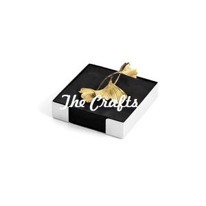 ที่ใส่ผ้าเช็ดปากตกแต่งโลหะและไม้สีทอง - Product Image 2