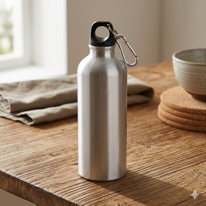 Bottiglia in Alluminio da 650ml per Sublimazione con Moschettone Cilindro Metallico Personalizzabile e Stampabile - Product Image 2