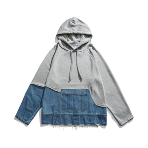 Sweat à capuche bicolore pour hommes, poids lourd Boxy personnalisé de qualité supérieure, sweat à capuche fendu, sweat à capuche streetwear personnalisé pour hommes - Product Image 5