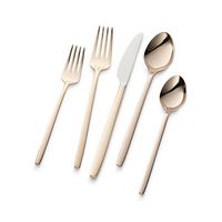 Ensemble de couverts écologiques en acier inoxydable plaqué or de style royal poignée en acrylique couverts de luxe pour les tables de fête de mariage et d'événement