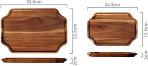 Handmade Large Rustic Wood Serving <b>Trays</b> with Handles Custom <b>Paper</b> Material for Home Use & Food Occasions - Product Image 5