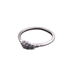 แหวนเงินสเตอร์ลิงประดับด้วยเพชรเทียม925สไตล์ขนนกชุบเงินสำหรับงานแต่งงานงานครบรอบงานหมั้นและของขวัญ - Product Image 1