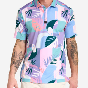 Polo de golf en éponge à coupe ample pour homme, confortable et respirant pour tenue décontractée, motif uni de grande taille - Product Image 5