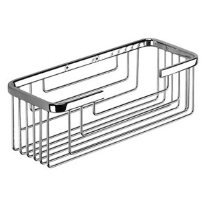 Gedy AUGUSTUS Polished Chrome 2419 13 Support de douche mural avec vis (25.2x10.2x8.6cm) Étagères de salle de bain - Product Image 1
