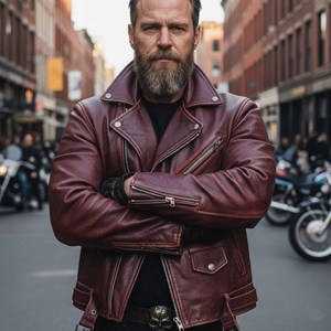 Blouson en cuir pour homme, style décontracté respirant, option pour garçons - Product Image 1