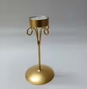 Modern Style T-Light Holder New Design Wholesale <b>Bulk</b> Aluminium Metal with Brass Coating Christmas Home Decoration <b>Candle</b> Holder - Product Image 5