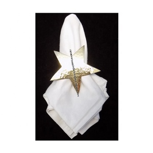 Servilletero de estrella de diseño martillado Vintage al por mayor en tono dorado para decoración de mesa de Navidad y fiesta de Hotel - Product Image 2