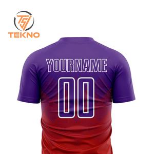 Venta al por mayor nuevo modelo último estilo entrenamiento ropa deportiva sublimación camisetas de fútbol Unisex hombres jóvenes uniforme de fútbol bajo precio OEM - Product Image 6