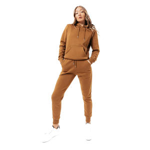 Plus Size Golden Color Tracksuit for Women's Slim <b>Fit</b> Jogging Wear Suit With Customized Logo & Label - Product Image 1