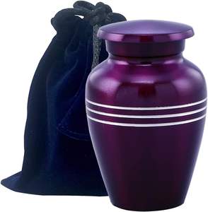 Urna Decorativa Morada de 50 ml para Cenizas, Mini Urna Conmemorativa de Recuerdo, Venta al por Mayor - Product Image 1