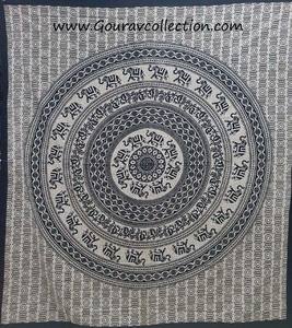 Tapiz BADAL FIVE LINE PRINT, Decoración de Pared con Impresión Digital, Hecho a Medida, Sábana de Algodón al por Mayor GC-TPDB-164 - Product Image 1