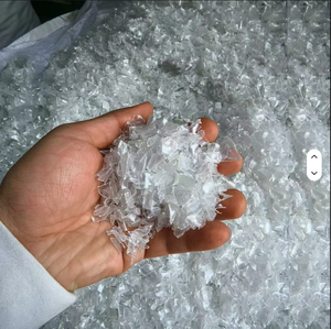 Flocons de bouteilles PET recyclées, flocons PET transparents, matière première PET post-consommation de haute qualité pour la fabrication de plastique recyclé en vrac - Product Image 2
