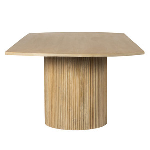 Hiện đại rắn gỗ giữa thế kỷ phong cách gõ xuống bàn ăn với cơ sở gỗ và kết thúc tự nhiên - Product Image 3