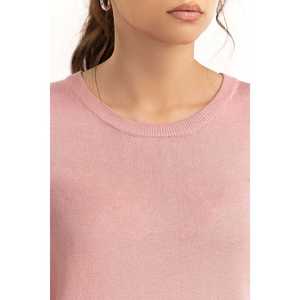 Pull en tricot rose basique à manches longues, style décontracté pour l'automne et l'hiver, modèle 224-211-008 - Product Image 6