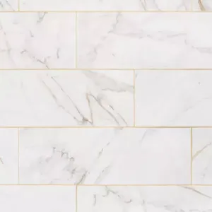 Daltile émaillée Calacatta Gold 8 "X 24" Carreau mural en céramique en porcelaine pour sol mur utilisation dans la chambre salon 13.3 pieds carrés - Product Image 1