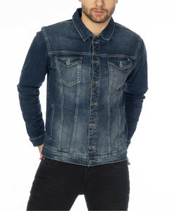Veste en jean boutonnée surdimensionnée en toile vintage délavée à l'acide, style streetwear, service OEM personnalisé pour hommes - Product Image 5