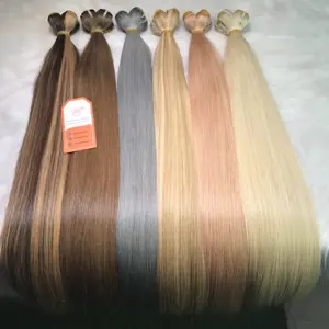 Grade 12A Weft Hair Extensions Virgin Cuticle Aligned 100% Human Virgin Raw Hair Best Selling Item Wholesale Price From Factory