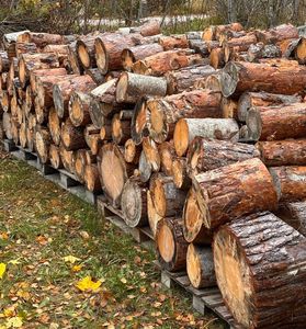 Stacked Hardwood Firewood <b>Logs</b> Ready for Use Outdoor Storage - Product Image 5