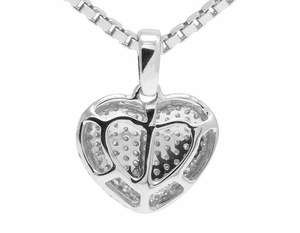 Le plus récent luxe glacé Bling Moissanite diamant clouté en argent 925 pendentifs et breloques en forme de coeur - Product Image 6