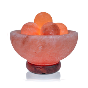 Cuenco de Base Ancha de 7 Pulgadas con 6 Bolas de Masaje de 1.7 Pulgadas de Radio, Sal Natural del Himalaya, Desintoxicación, Relajación Muscular Profunda - Product Image 3