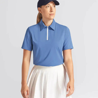Kaos Polo Wanita Rajutan Berkualitas Premium, Bernapas, Cepat Kering, Warna Solid, Gaya Kasual, Ukuran Regular, Model Terbaru