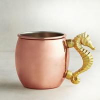Mug Moscow Mule 20oz 100% cuivre pur, poignée ergonomique, écologique, réutilisable, pour vin, bière et avec logo personnalisé