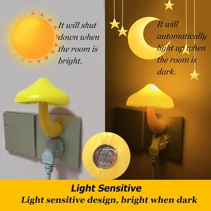 Nouveau LED champignon <span class=keywords><strong>veilleuse</strong></span> capteur de lumière intelligent gradation automatique lampe de chevet à économie d'énergie pour la décoration de la chambre à coucher à la maison - Product Image 4