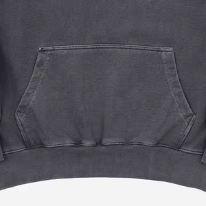 OEM Meilleures ventes Hiver Sweat à capuche oversize vierge, effet vintage délavé à l'acide et aux pigments, bords bruts, 100% Coton, Design personnalisé - Product Image 4