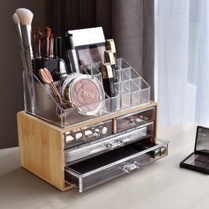 Organisateur de maquillage DreamCraft à 4 compartiments - Solution de rangement efficace pour les produits de beauté Fabriqué au Vietnam - Product Image 2