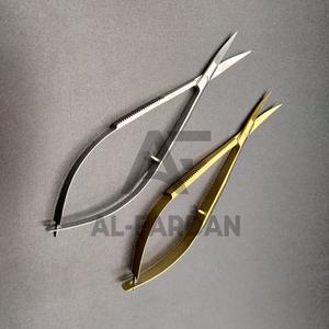 Micro Ciseaux Plaqué Or et Argent Chrome Solide En Acier Inoxydable Meilleure Vente Sourcils Printemps Ciseaux Cils Maquillage Ciseaux - Product Image 5