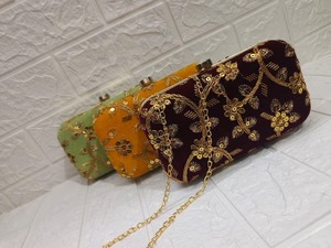 Broderie pochette femmes cadeau de mariage fête porter sac à main à la main pochette sac à main femmes sac assorti faveur de mariage retour cadeau - Product Image 3