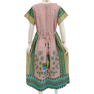 Robe en rayonne à motif floral Chrysanta Tenue décontractée quotidienne confortable et élégante Nouveau modèle Tissage non tissé - Product Image 5