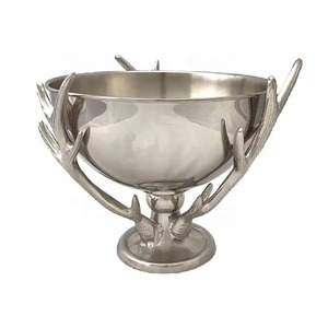 Cuenco Decorativo de Reno de Latón Plateado, Centro de Mesa Artístico de Metal para Mesa de Comedor, Sala de Estar, Decoración Festiva para el Hogar - Product Image 6