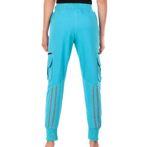 Femmes Logo Brodé Polaire Terry Joggers Tenues Lâches Flare Droite Surdimensionné Pantalon De Survêtement Poches Latérales Plat pour Salon - Product Image 4