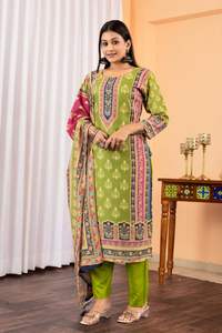 Magnifique maslin imprimé avec impression numérique kurta Set Heavy Traditional Party Wear for Adults Indian Pakistanais - Product Image 6