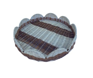 Plateau en rotin naturel du Vietnam utilisé pour exposer les fruits - Product Image 1