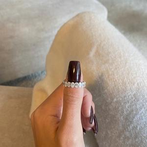 4.00 Carat Oval Cut Lab Grown Diamond Eternity Band F VVS2 VVS1 18K White Gold Wedding Anniversary <b>Ring</b> Trendy Band - Product Image 5