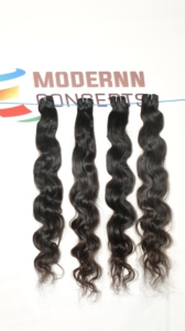 Extensiones de cabello humano de templo indio virgen alineado con cutícula sin procesar Color natural crudo Paquetes Bodywave baratos Cabello humano - Product Image 4