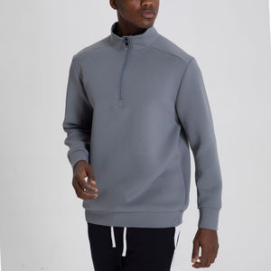 Qualité polaire quart Zip hommes sweat sweat pour hommes hiver chaud décontracté Streetwear coupe ample entraînement pull TopHD - Product Image 1