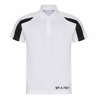 Top Design hommes T-Shirt contraste panneau latéral Polo Raglan avec panneau latéral passepoil Polo uniforme de travail de bureau